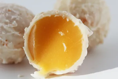 calamansi caramel truffle