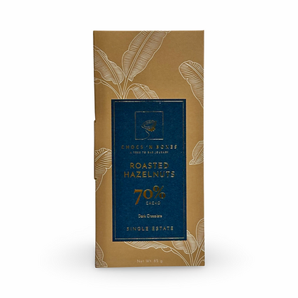 hazelnut dark chocolate bar