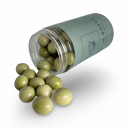 matcha white chocolate dragees